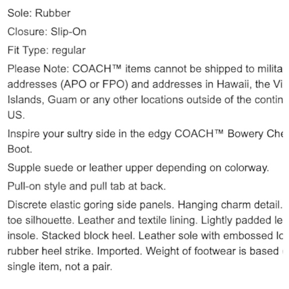 COACH Bowery Prairie Suede Chelsea Boots in Black / Blue Size 6 NWOB - Picture 11 of 11